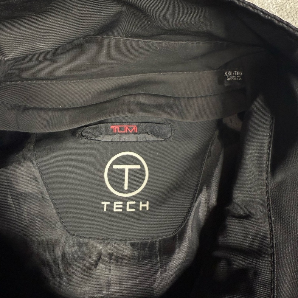 Tumi Black Full Zip Light Weight Parka Windbreaker Jacket Size XXL - Picture 3 of 7